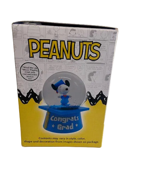Peanuts Snoopy Graduation Waterglobe in Blue