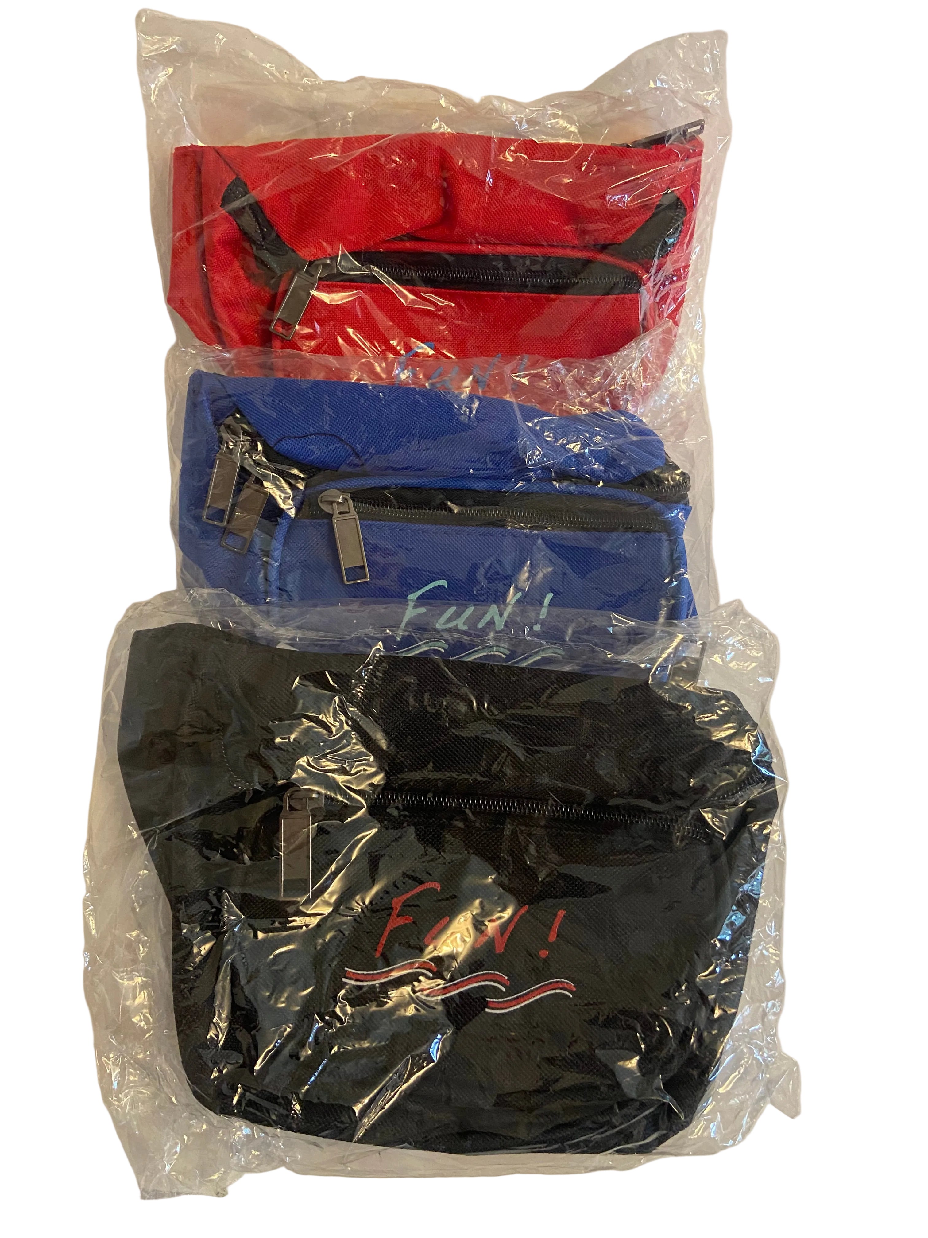 YEN 3 zipper Fanny pack Fun Logo- SET OF 3