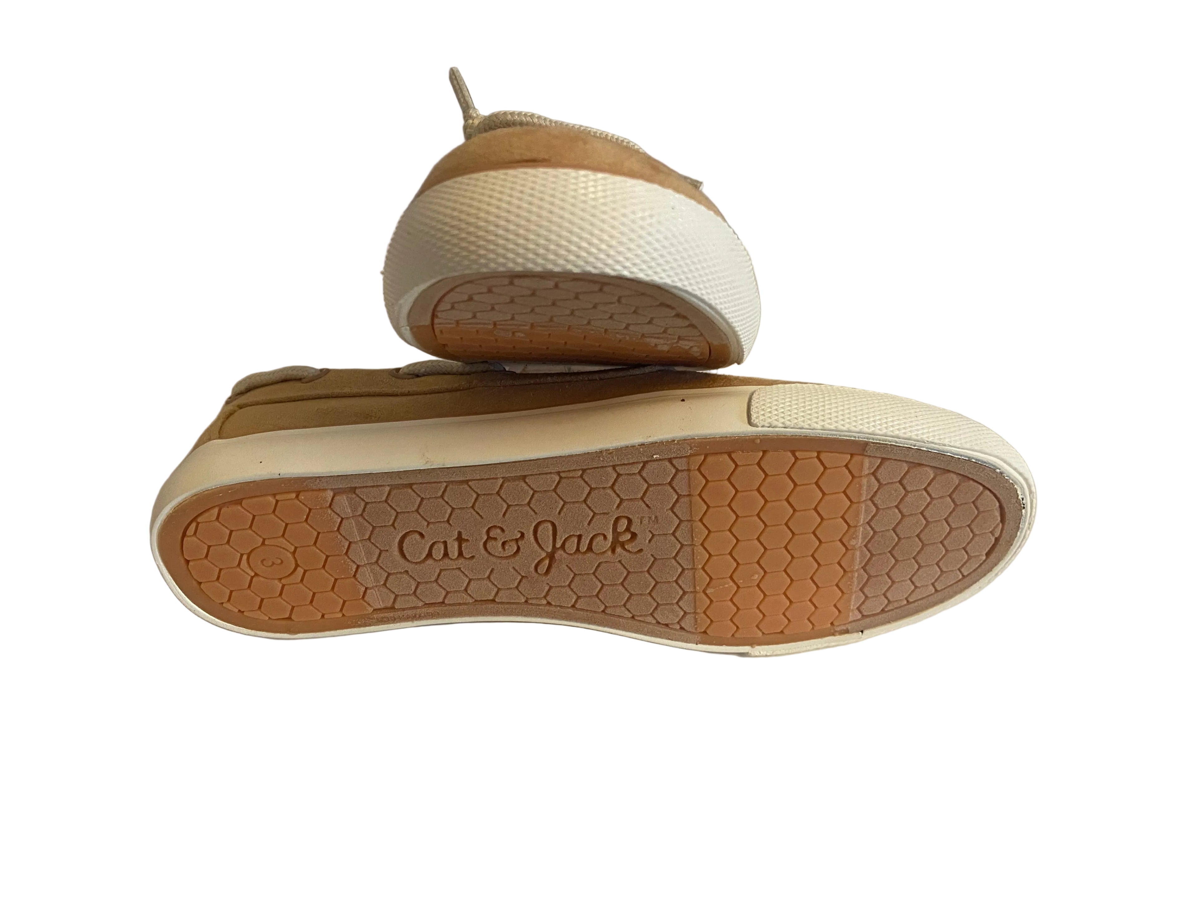 CAT AND JACK REECE SNEAKERS - BEIGE- SIZE 3