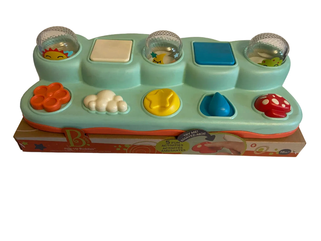 B. toys - Interactive Toy - Pop-Up Buddies: Educational Baby & Toddler Toy for Memory & Fine Motor Skills