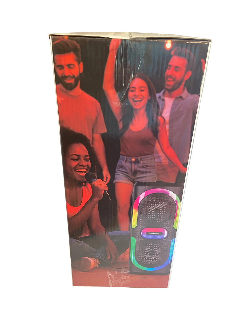 MPD6D- Maxpower 6.5" x 2 woofers karaoke Bluetooth speaker with mic & different LED light modes