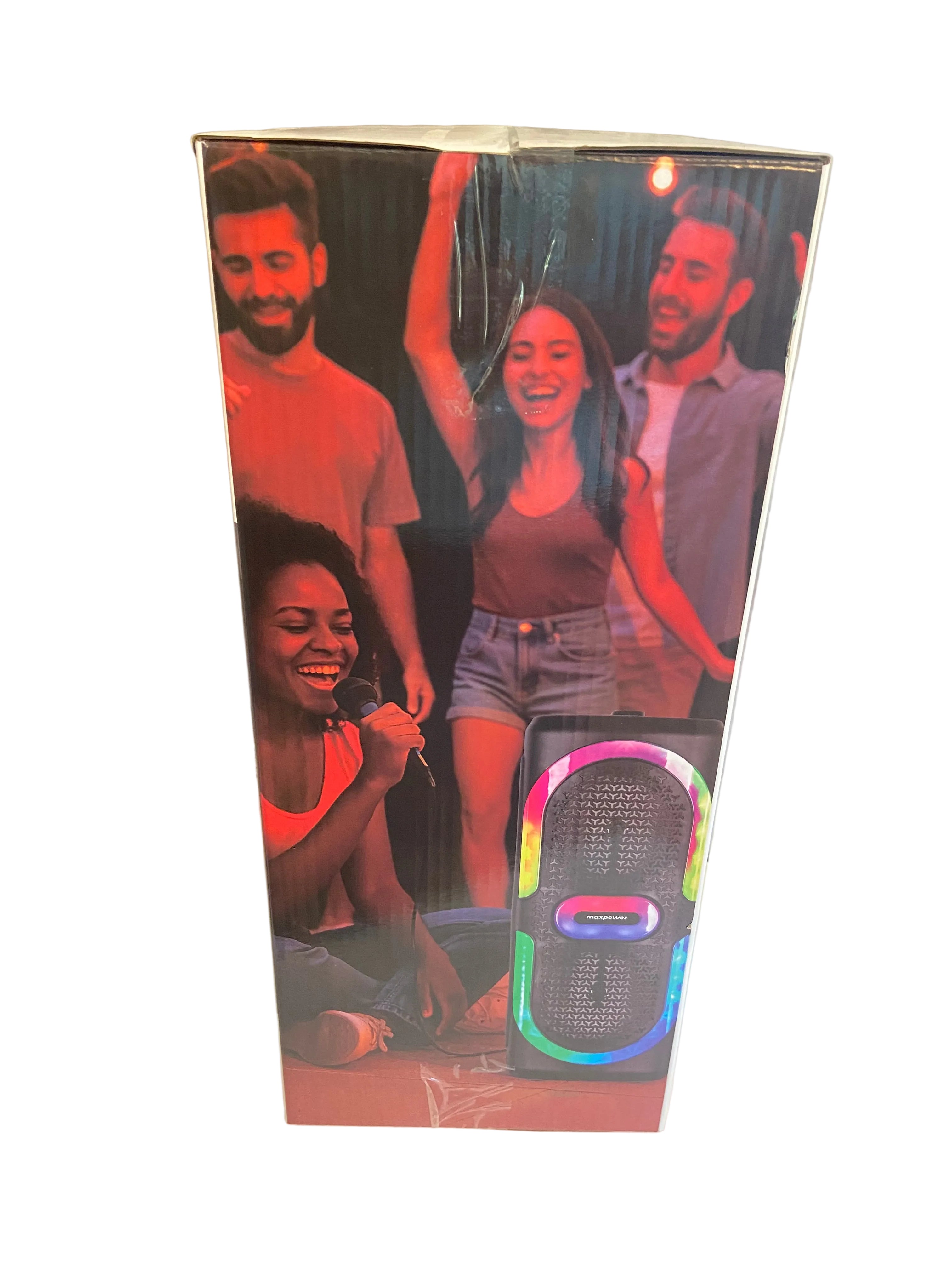 MPD6D- Maxpower 6.5" x 2 woofers karaoke Bluetooth speaker with mic & different LED light modes