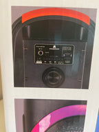 MPD6D- Maxpower 6.5" x 2 woofers karaoke Bluetooth speaker with mic & different LED light modes