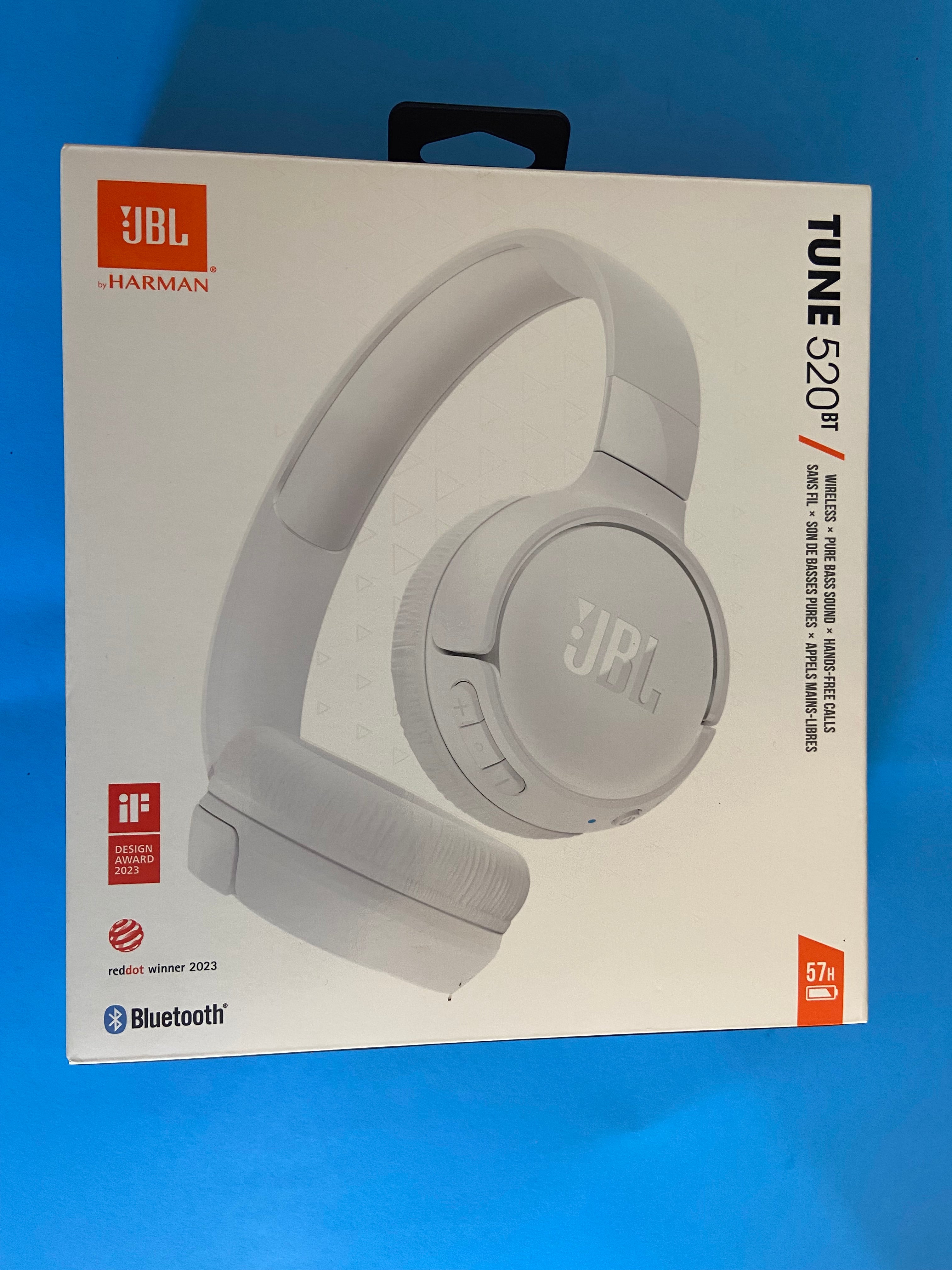 JBL Tune 520BT Wireless Headphones (White)