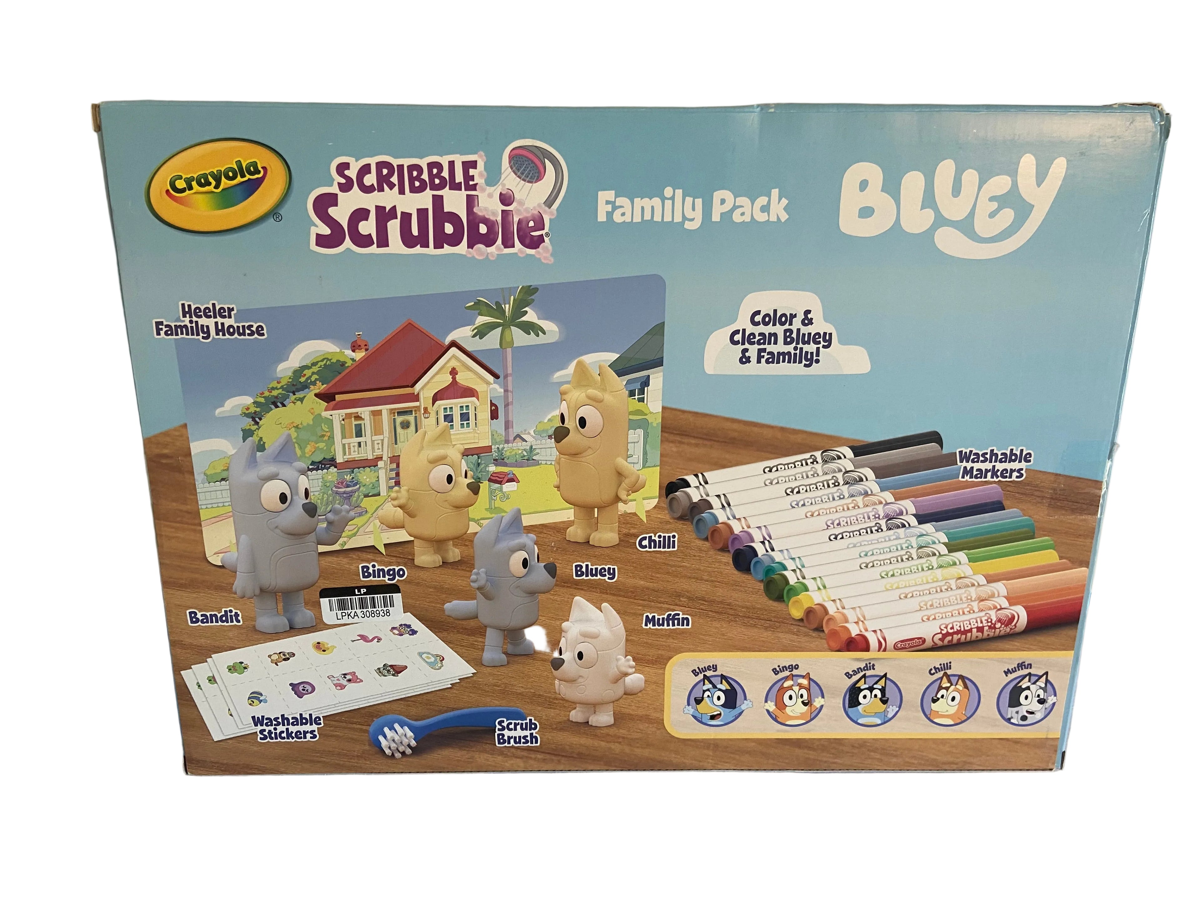 Crayola Scribble Scrubbie 80pc Bluey Family Pack