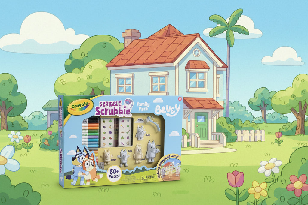 Crayola Scribble Scrubbie 80pc Bluey Family Pack