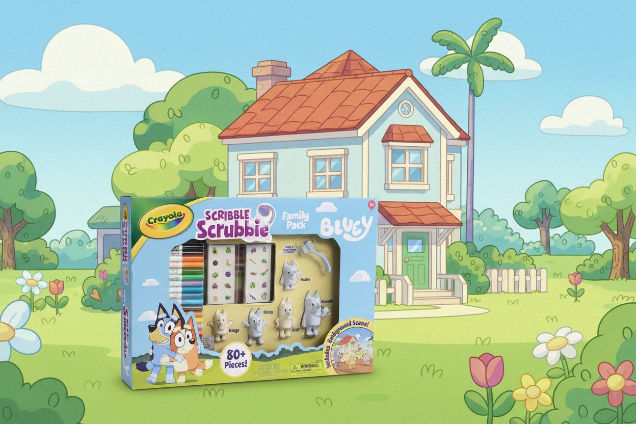Crayola Scribble Scrubbie 80pc Bluey Family Pack