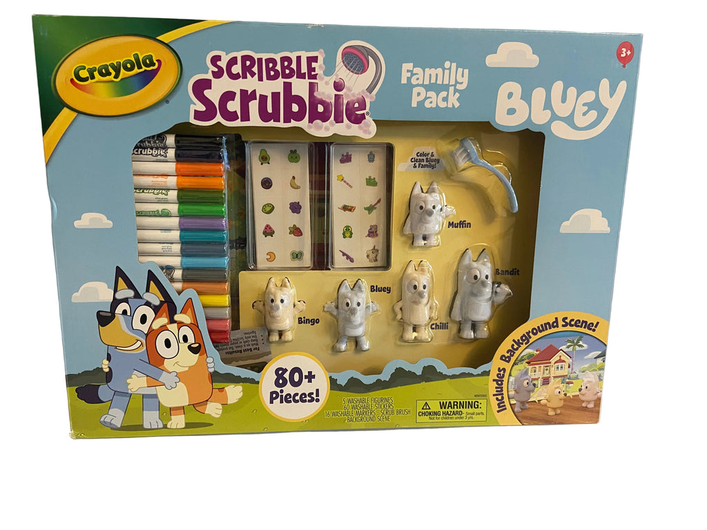 Crayola Scribble Scrubbie 80pc Bluey Family Pack