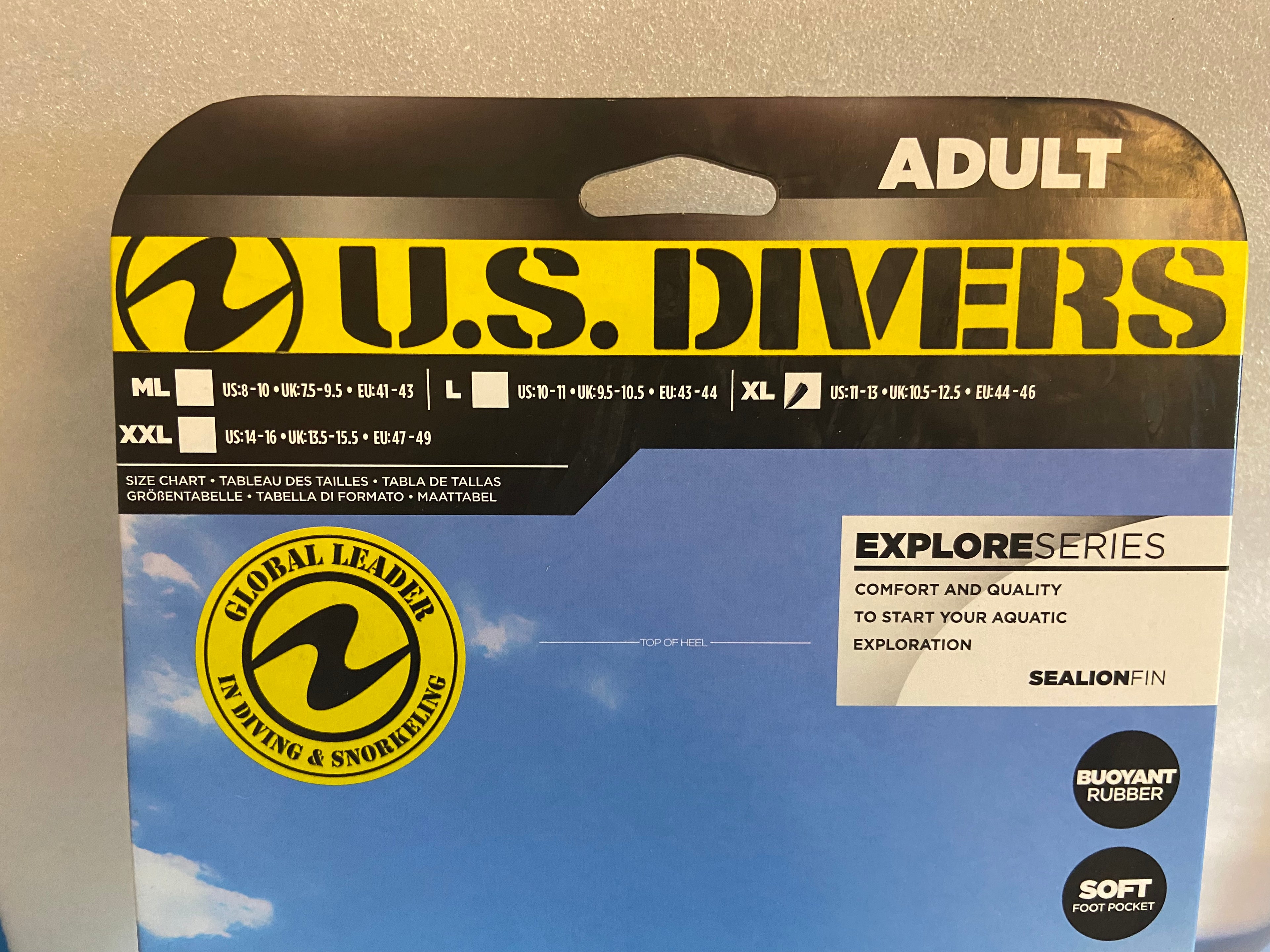 U.S. DIVERS EXPLORER SERIES SEALION FINS (ADULT XL)