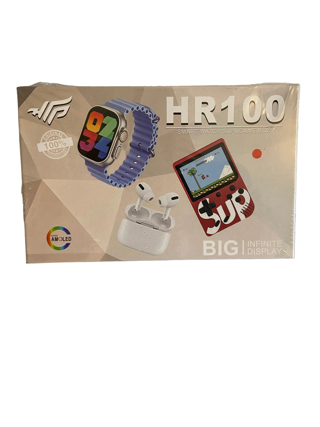 SMART WATCH BUNDLE- HR100- WATCH, EARBUDS, GAME