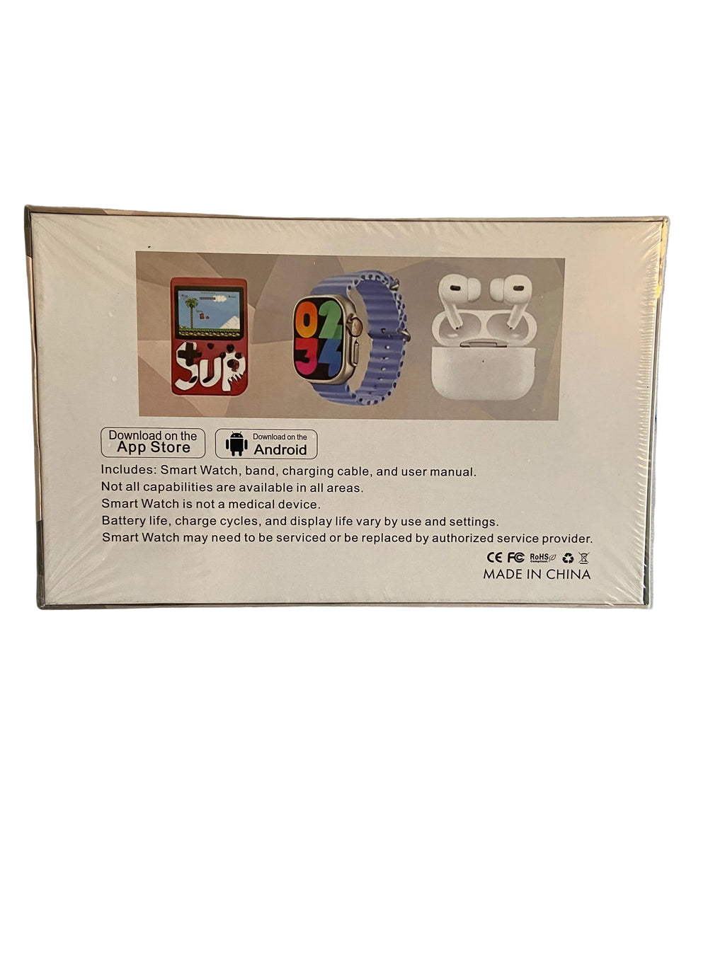 SMART WATCH BUNDLE- HR100- WATCH, EARBUDS, GAME
