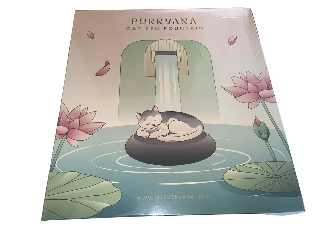 Purrvana Cat Water Fountain – Eco-Friendly Zen Cat Fountain with Feng Shui Design