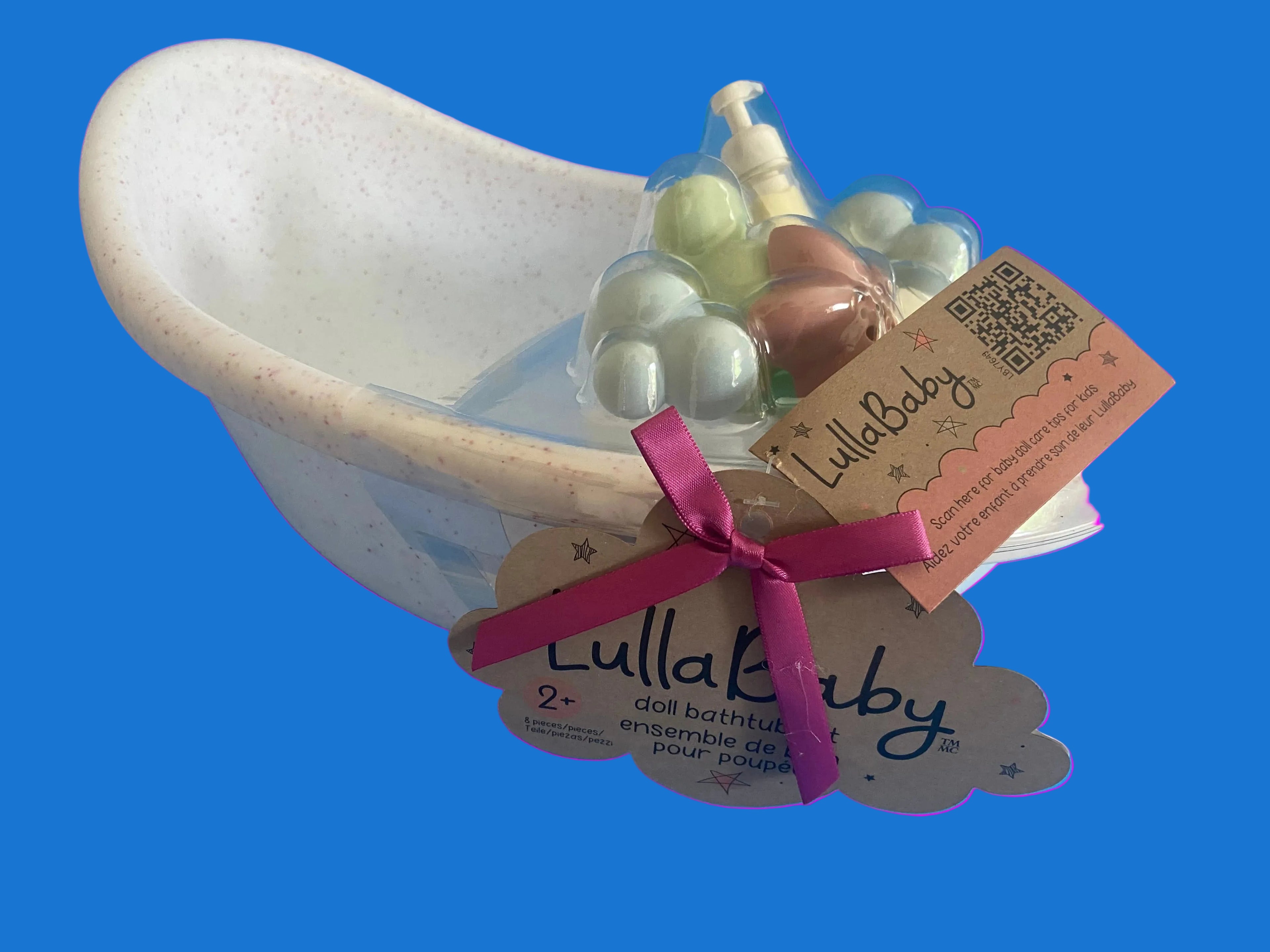 LullaBaby Doll Bathtub & Accessories Set for 14 inch Doll.