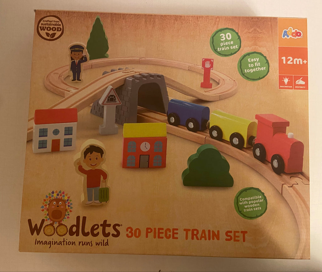 ADDO WOODLETS 30 PIECE TRAIN SET