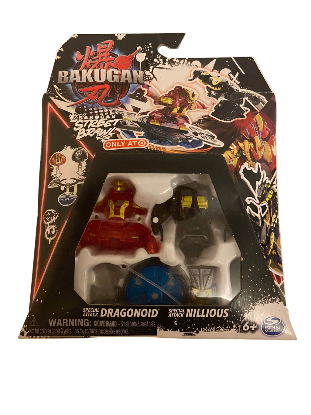 BAKUGAN STEET BRAWL- set of 2- DRAGONOID / NILLIOUS AND MANTID / BRUISER