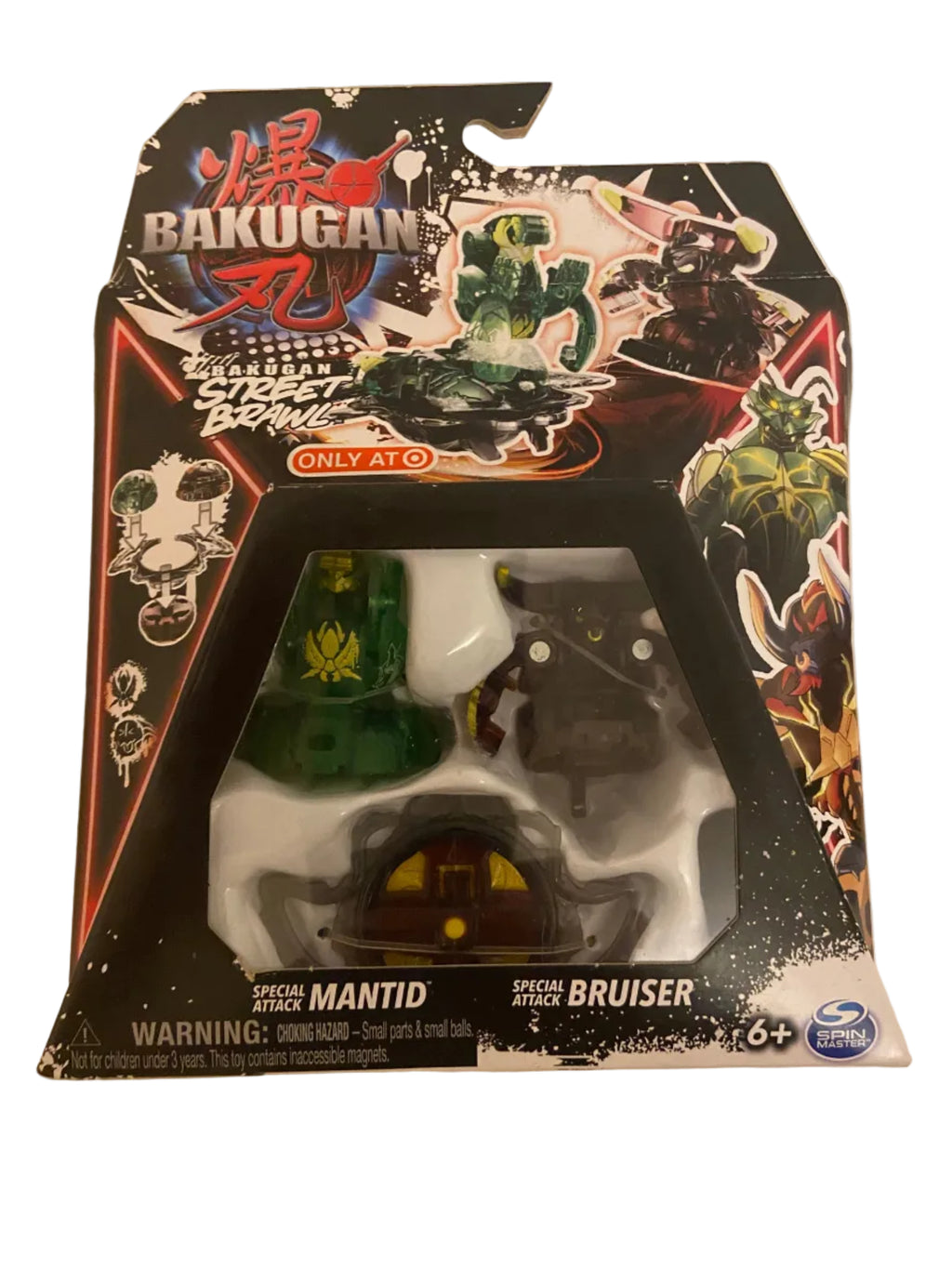 BAKUGAN STEET BRAWL- set of 2- DRAGONOID / NILLIOUS AND MANTID / BRUISER