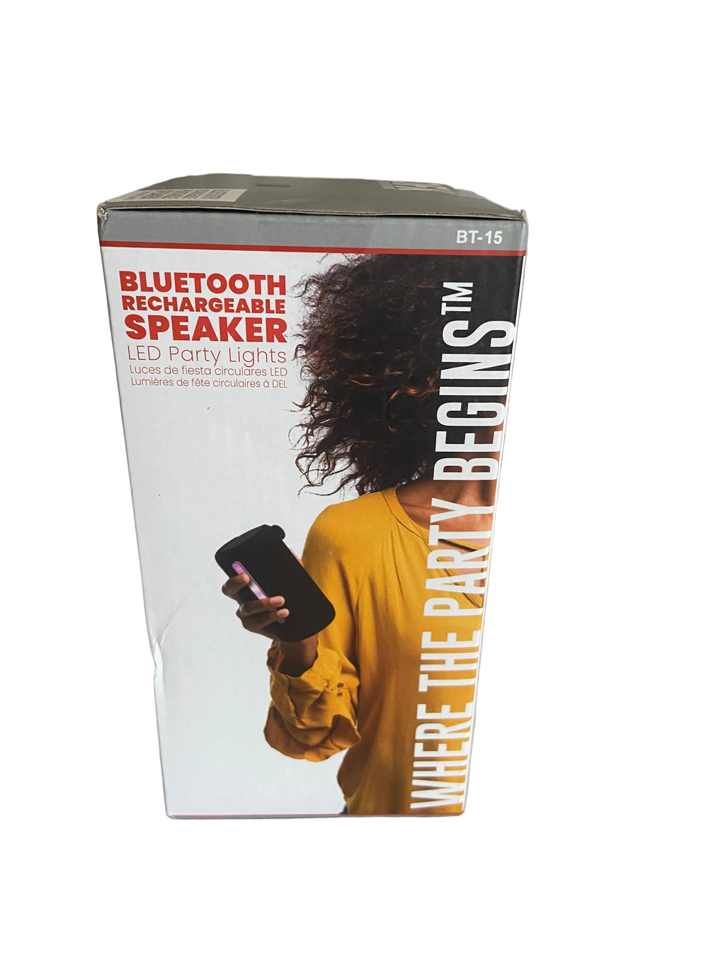 QFX BLUETOOTH SPEAKER BT-15 WITH LED PARTY LIGHTS (RED)