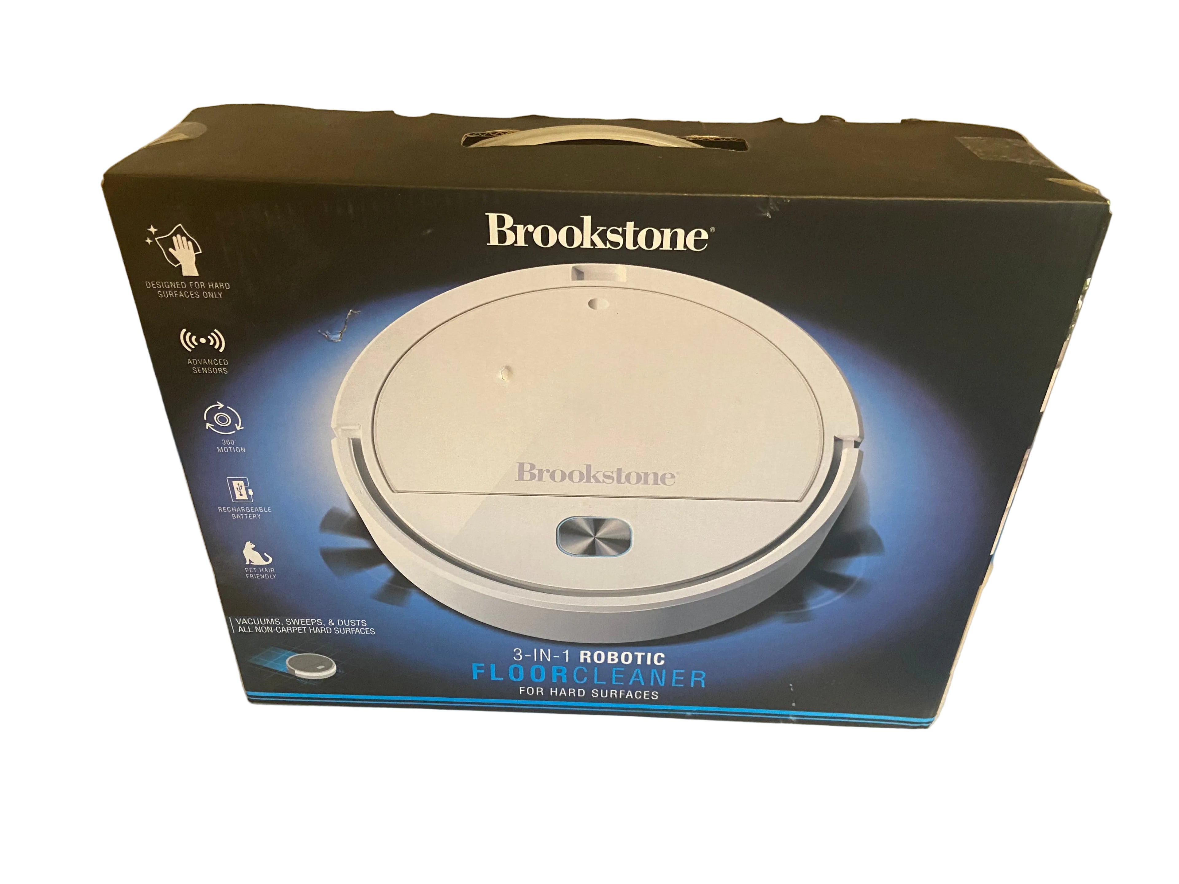 BROOKSTONE 3 IN 1 ROBOTIC FLOOR CLEANER