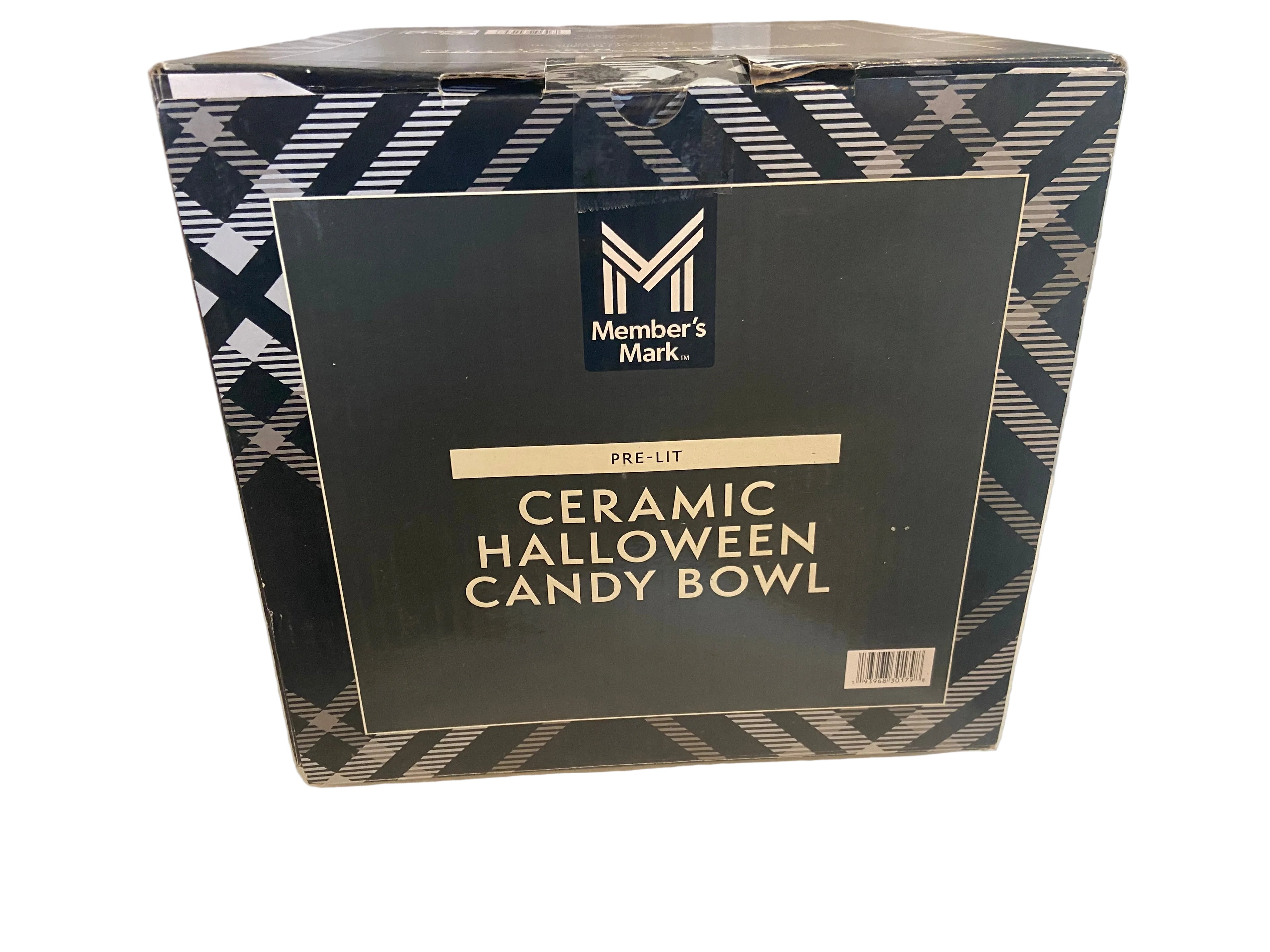Member's Mark Pre-Lit Ceramic Cat Halloween Candy Bowl