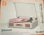 DANFI RETRO LIFESTYLE VINTAGE BLUETOOTH TURNTABLE (PINK)