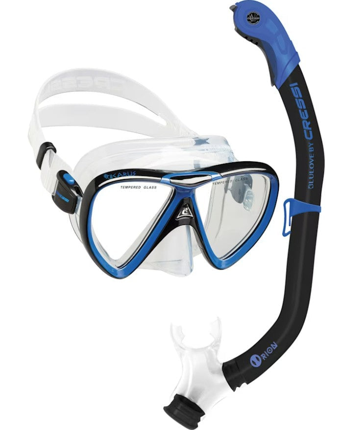 CRESSI ADULT SNORKELING COMBO - (BLUE/BLACK.