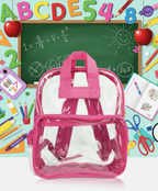 DALIX Clear Backpack School Pack See Through Bag in Hot Pink