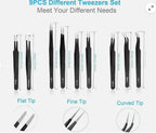Precision ESD Tweezers & 170 Micro Cutter Anti-Static Version (9CS+170 cutter)