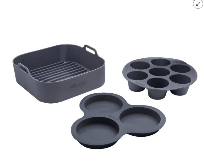 Gourmia  Reusable 3-Piece Silicone Air Fryer Accessory Set