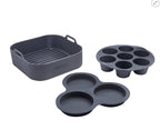 Gourmia  Reusable 3-Piece Silicone Air Fryer Accessory Set