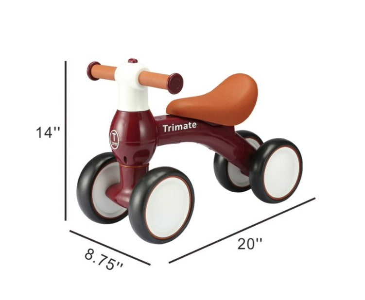 Trimate: Baby Walker Balance Bike,  Wine Red