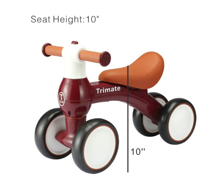 Trimate: Baby Walker Balance Bike,  Wine Red