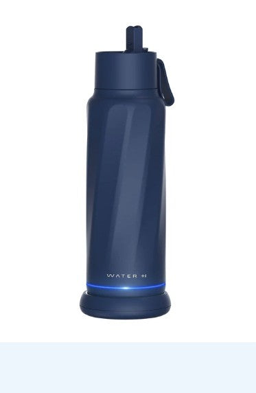 Water H Smart Water Bottle 18oz with TDS sensing and AI technology (Magnetite Blue)