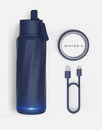 Water H Smart Water Bottle 18oz with TDS sensing and AI technology (Magnetite Blue)