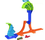 Hot Wheels Stunt Tracks Power Launch Champion Track Set and 1:64 Scale Die-Cast Toy Car