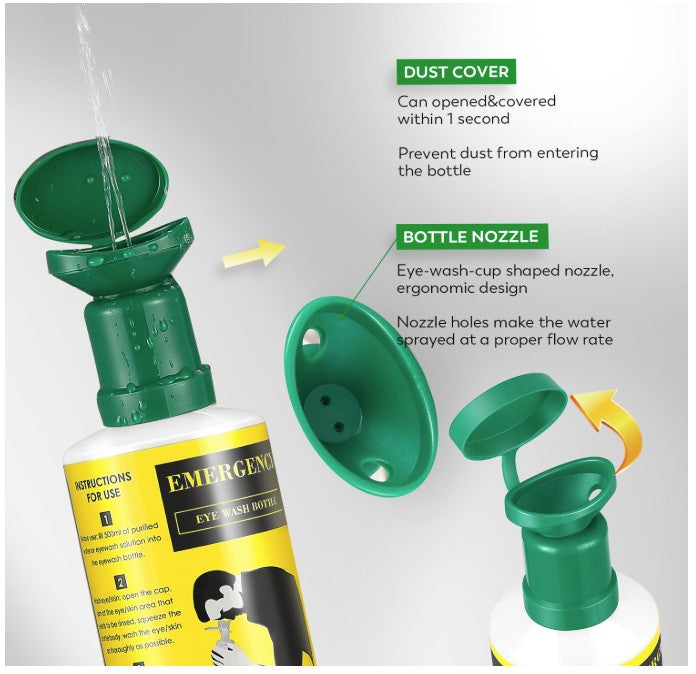 CGOLDENWALL Upgraded Portable Eye Wash Station OSHA Approved Emergency Eye Wash Kit