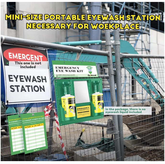 CGOLDENWALL Upgraded Portable Eye Wash Station OSHA Approved Emergency Eye Wash Kit