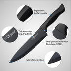 HUNTER.DUAL Hunter. Dual 15 Pcs Kitchen Knife Set with Block Self Sharpening, , Black,