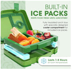 Lunch Box for Kids - Insulated Lunch Box with Art Inserts and Cooler Compartment
