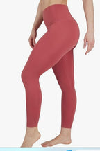 Yogalicious High Waist Squat Proof Lux Ankle  Terracotta 25"  2 Pair  (Large)
