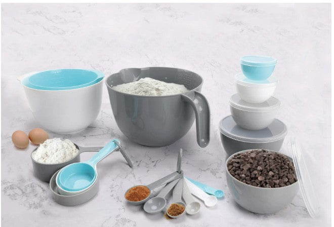 PrePara 23 piece mix, measure and storage set