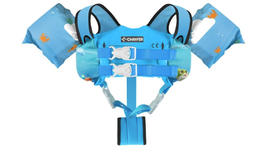 Chriffer Kids Swim Vest Life Jacket -Blue/Shark