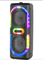 MPD6D- Maxpower 6.5" x 2 woofers karaoke Bluetooth speaker with mic & different LED light modes