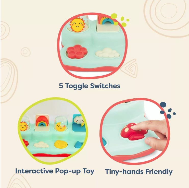 B. toys - Interactive Toy - Pop-Up Buddies: Educational Baby & Toddler Toy for Memory & Fine Motor Skills
