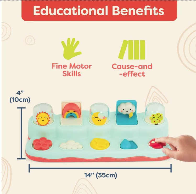 B. toys - Interactive Toy - Pop-Up Buddies: Educational Baby & Toddler Toy for Memory & Fine Motor Skills